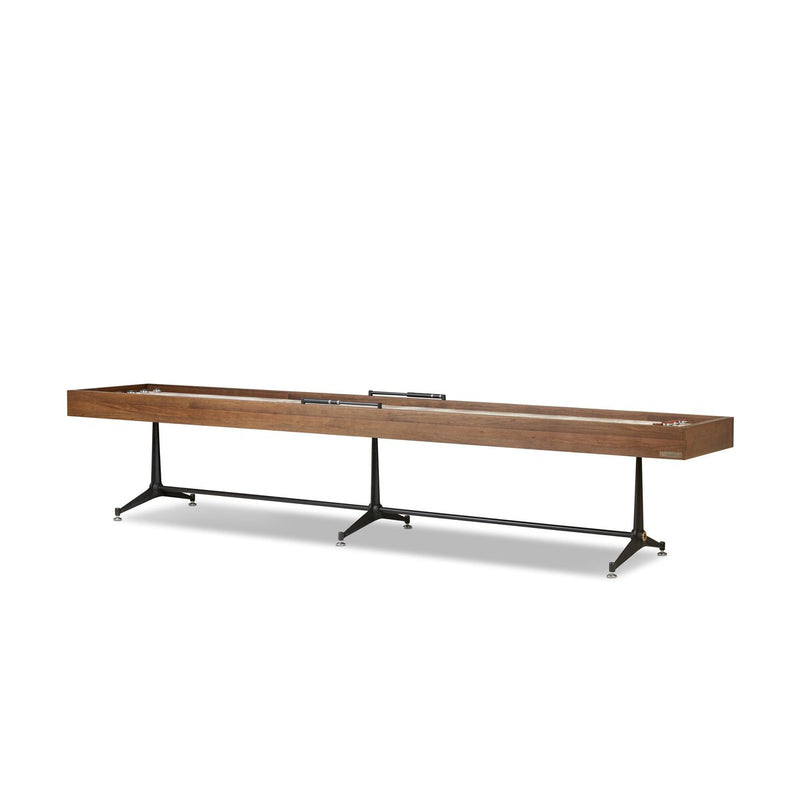 District Eight Large Shuffleboard Table - Smoked Oak