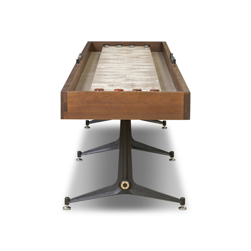 District Eight Large Shuffleboard Table - Smoked Oak