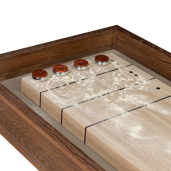 District Eight Small Shuffleboard Table - Smoked Oak