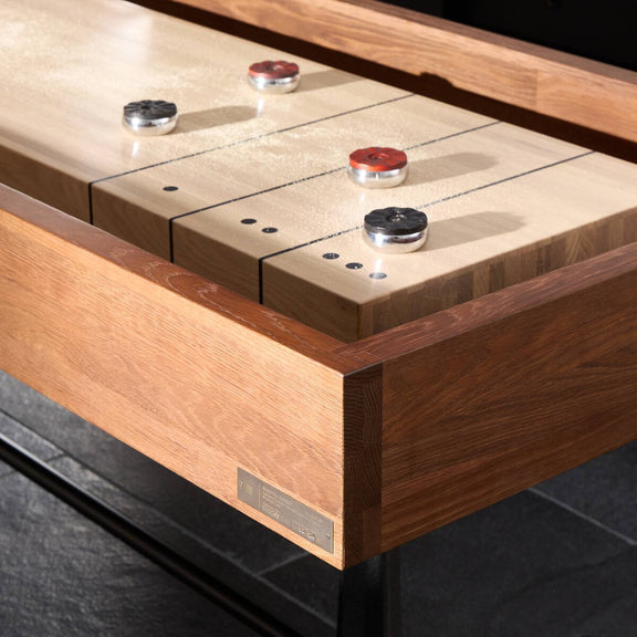 District Eight Small Shuffleboard Table - Smoked Oak