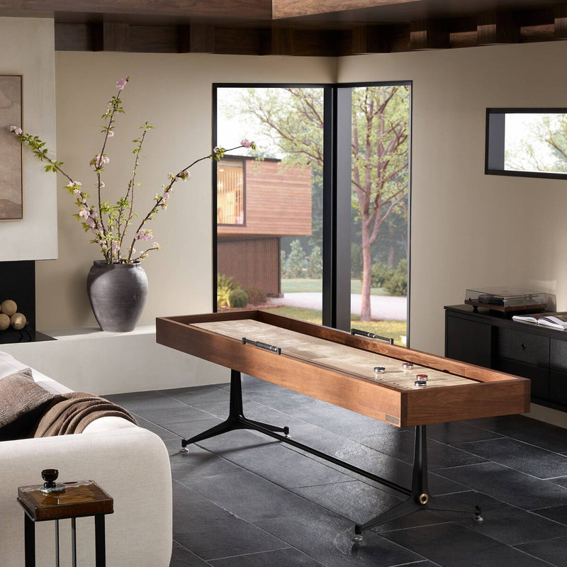 District Eight Small Shuffleboard Table - Smoked Oak
