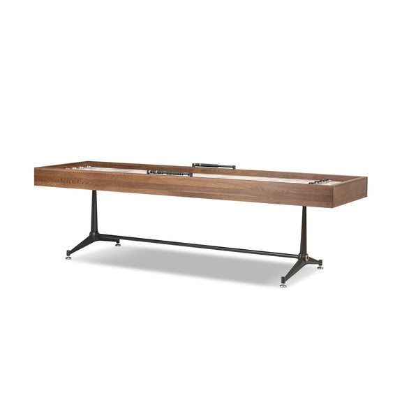 District Eight Small Shuffleboard Table - Smoked Oak