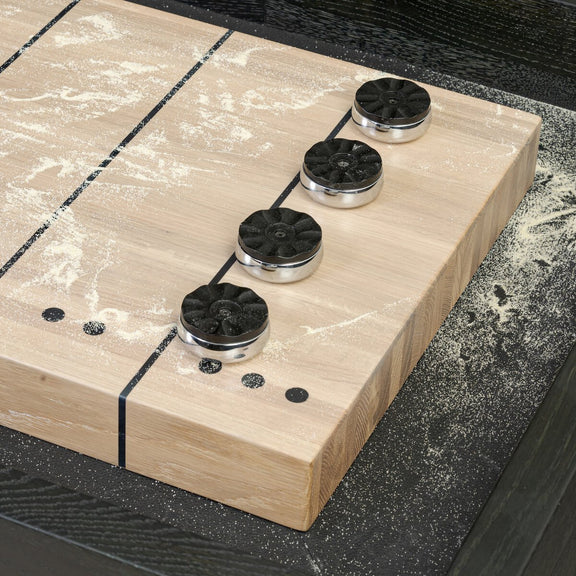 District Eight Small Shuffleboard Table - Ebonized Oak
