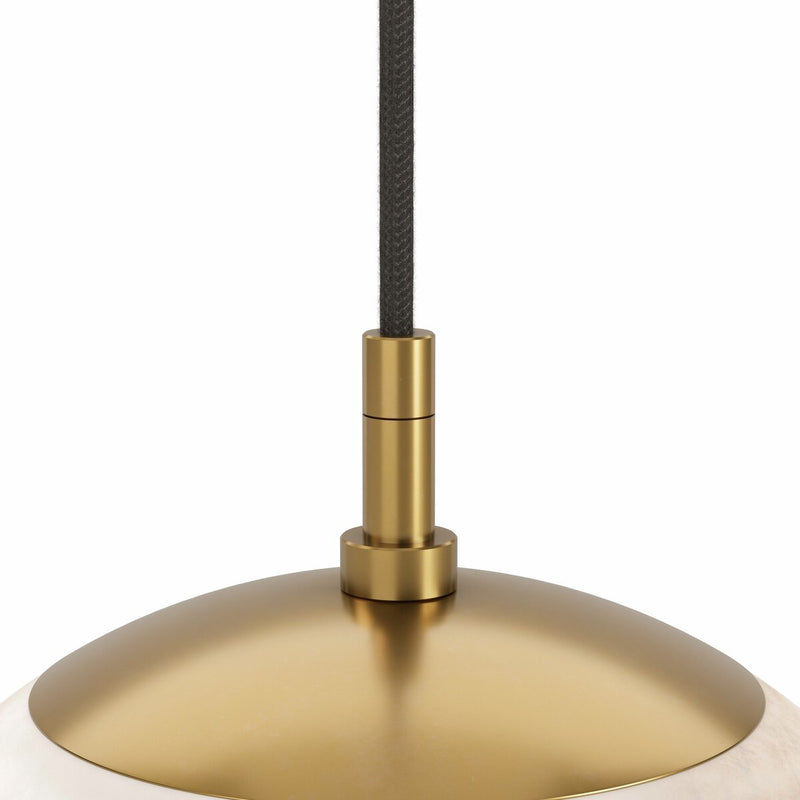 Marbled Globe 300 Pendant - Burnished Brass