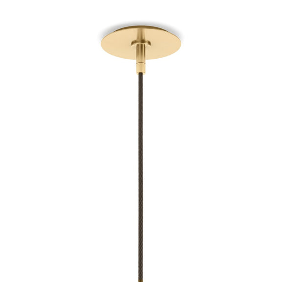 Marbled Globe 300 Pendant - Burnished Brass
