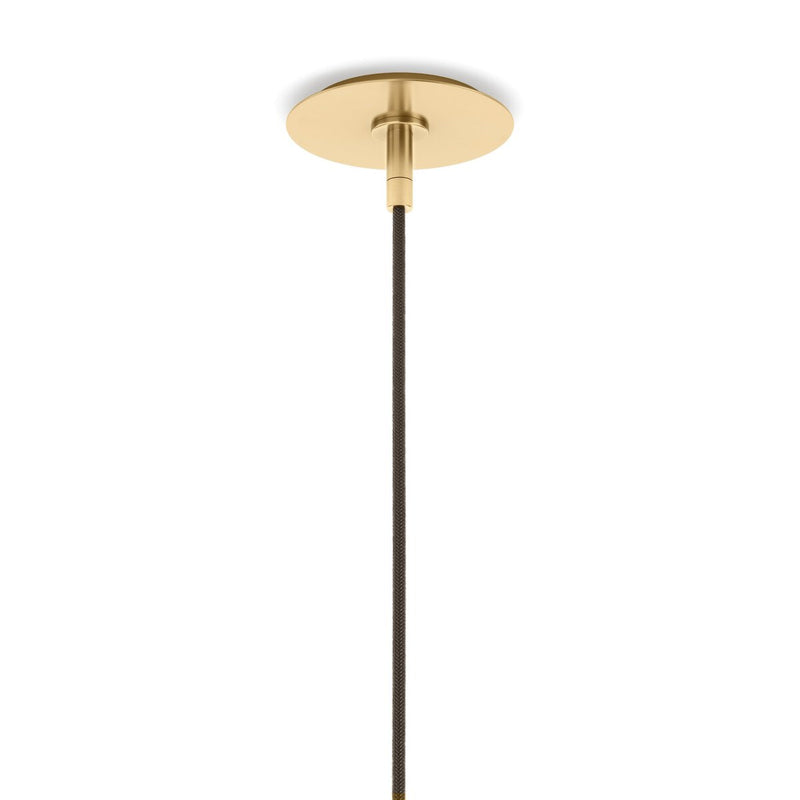 Marbled Globe 300 Pendant - Burnished Brass