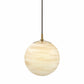 Marbled Globe 300 Pendant - Burnished Brass