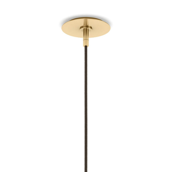 Marbled Globe 200 Pendant - Burnished Brass