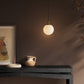 Marbled Globe 200 Pendant - Burnished Brass