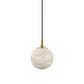 Marbled Globe 200 Pendant - Burnished Brass