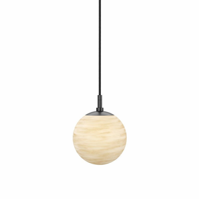 Marbled Globe 200 Pendant - Black Gunmetal