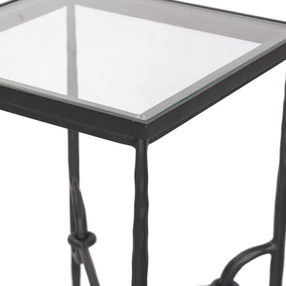 Babylon Small End Table - Tempered Glass