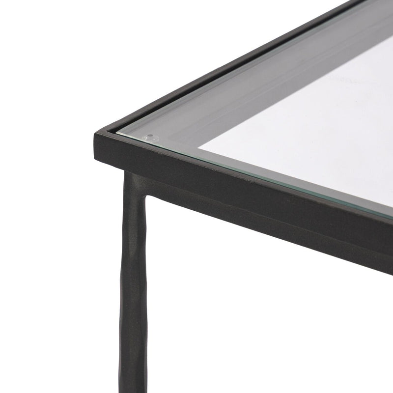 Babylon Small End Table - Tempered Glass