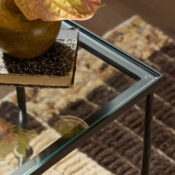 Babylon Small End Table - Tempered Glass
