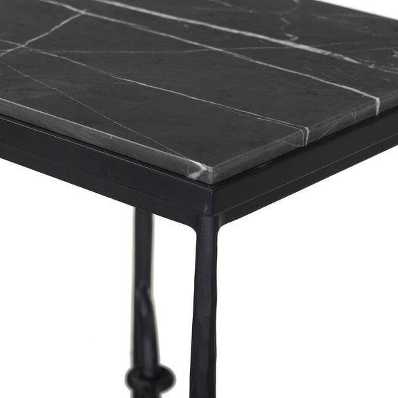Babylon Small End Table - Grey Italian Marble