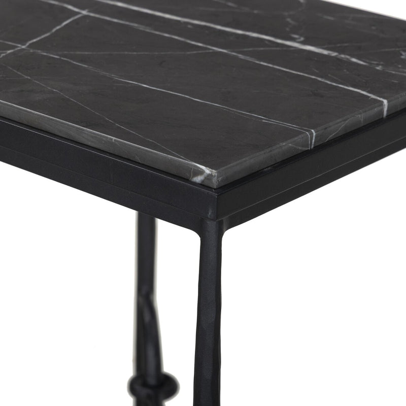 Babylon Small End Table - Grey Italian Marble