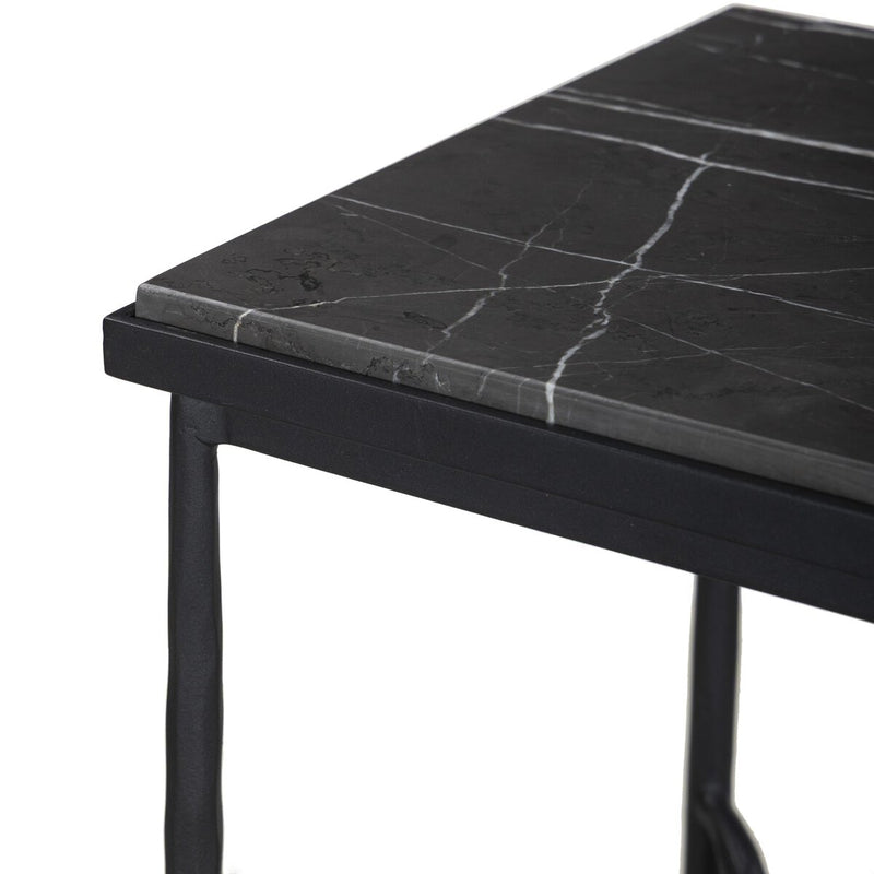 Babylon Small End Table - Grey Italian Marble