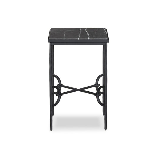 Babylon Small End Table - Grey Italian Marble