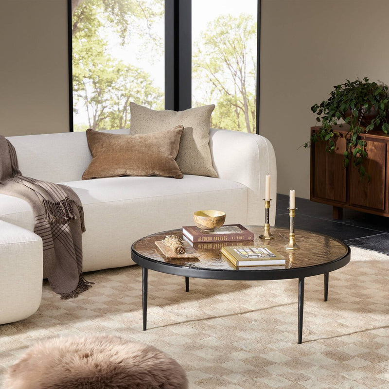 Yoko Grand Coffee Table - Smoked Brown Cast Glass