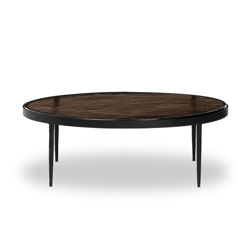 Yoko Grand Coffee Table - Smoked Brown Cast Glass
