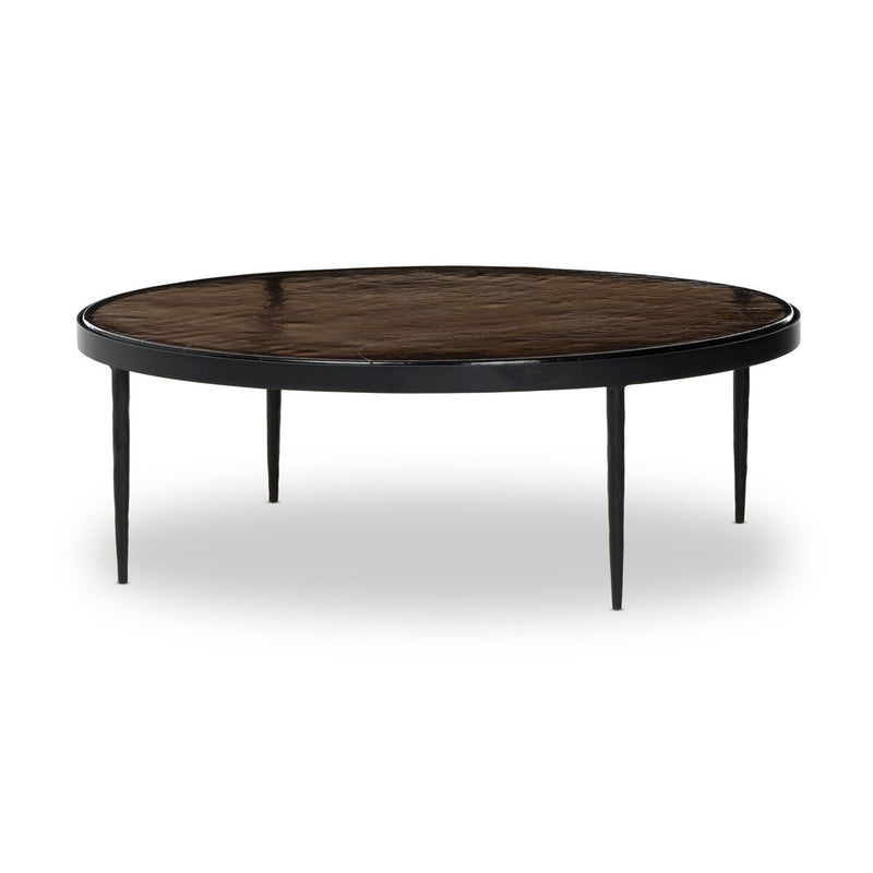 Yoko Grand Coffee Table - Smoked Brown Cast Glass