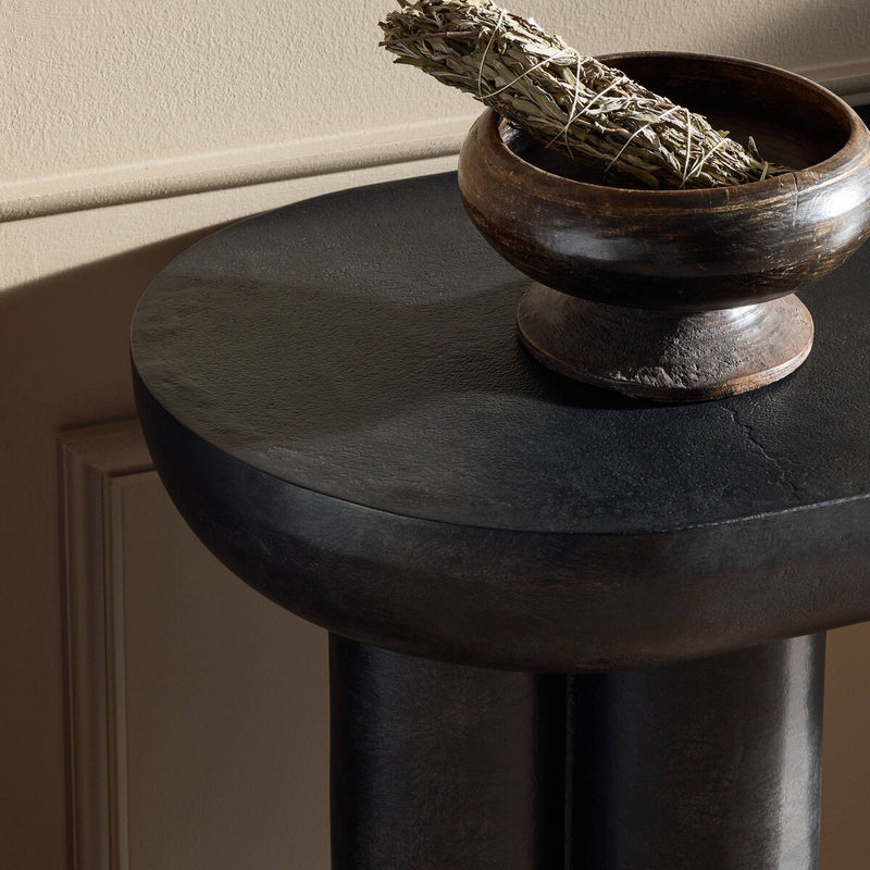 Sante Console Table - Raw Black