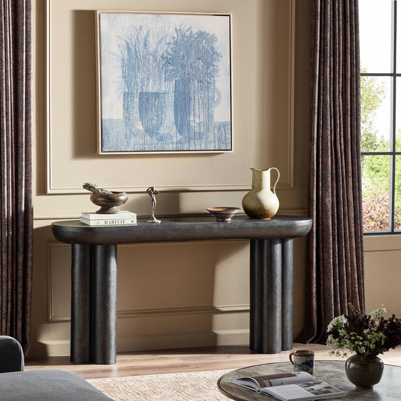 Sante Console Table - Raw Black