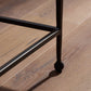 Dalston Cast Glass Console Table - Smoked Black Cast Glass