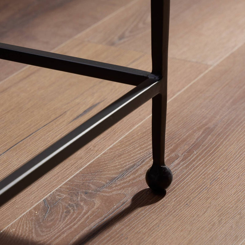 Dalston Cast Glass Console Table - Smoked Black Cast Glass