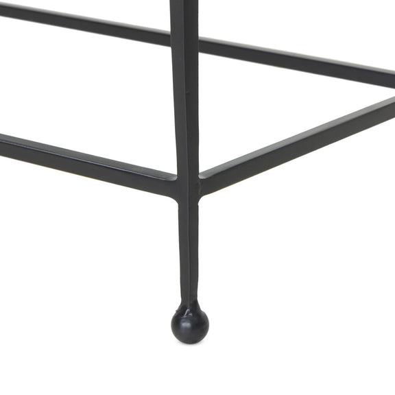 Dalston Cast Glass Console Table - Smoked Black Cast Glass