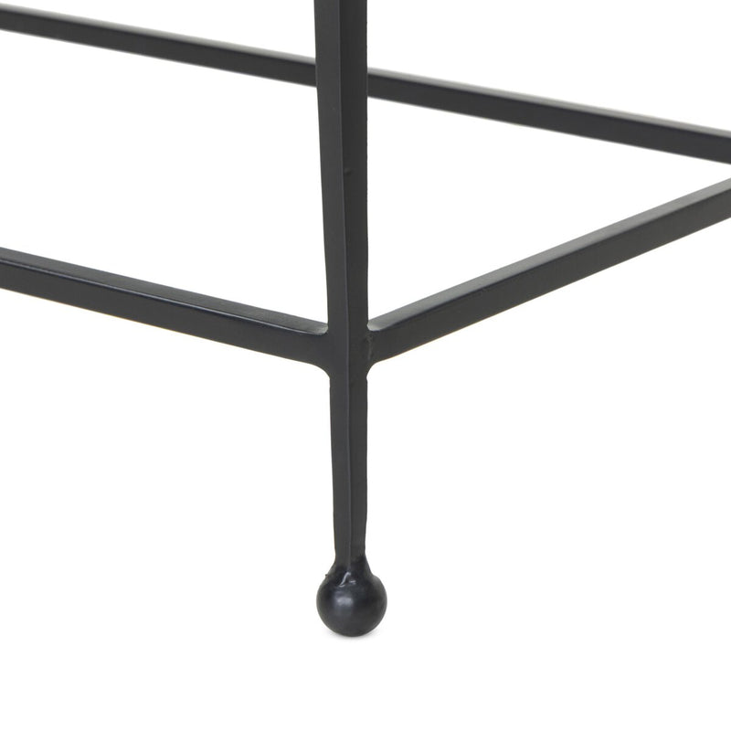 Dalston Cast Glass Console Table - Smoked Black Cast Glass
