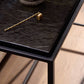 Dalston Cast Glass Console Table - Smoked Black Cast Glass