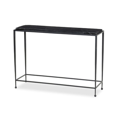 Dalston Cast Glass Console Table - Smoked Black Cast Glass