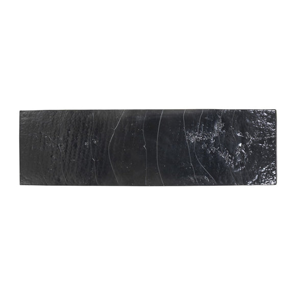 Dalston Cast Glass Console Table - Smoked Black Cast Glass