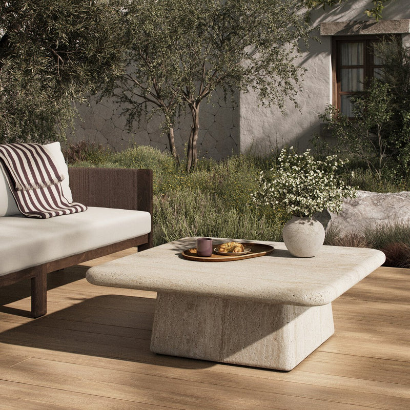 Cava Outdoor Coffee Table - Textured Sand Concrete