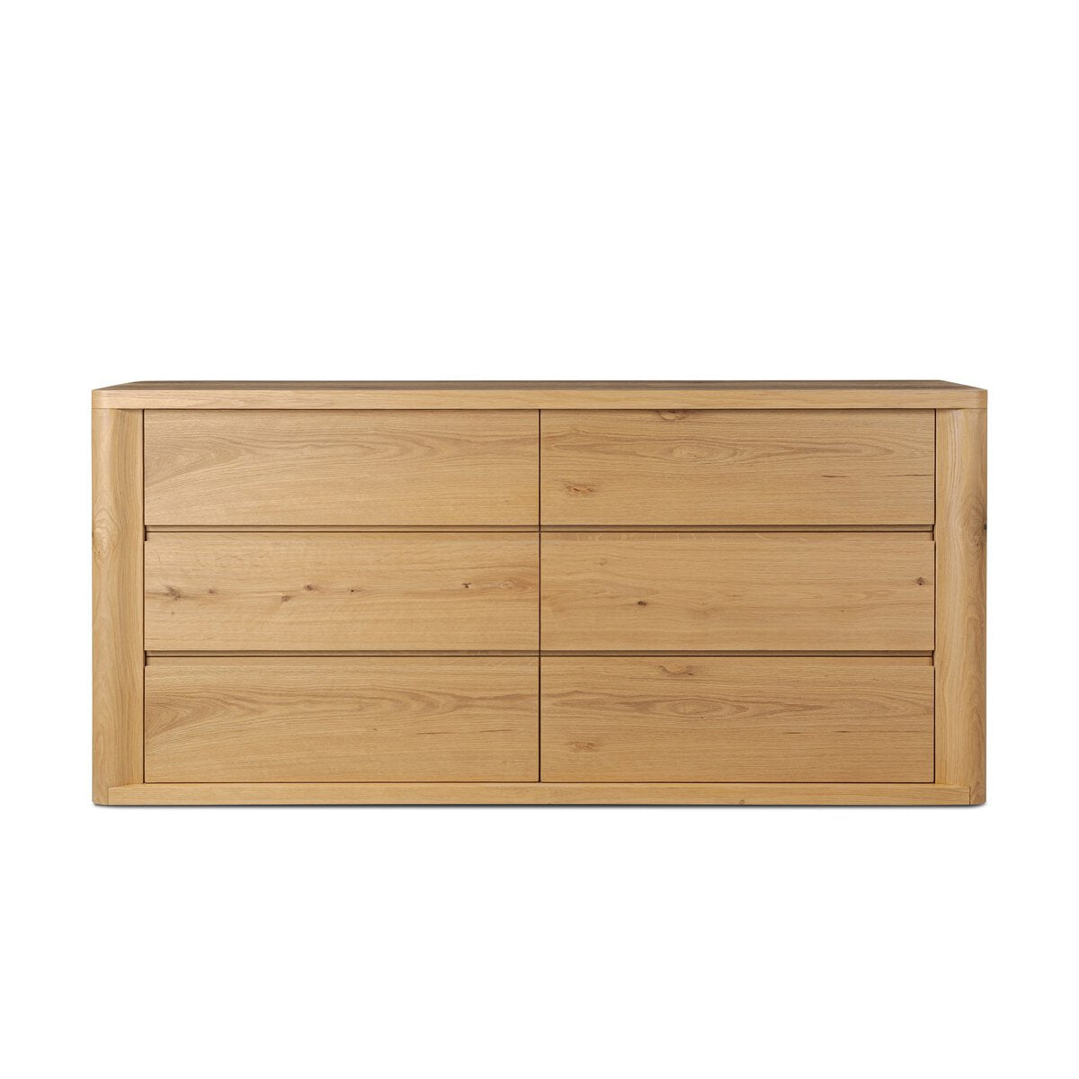 Novella 6 Drawer Dresser - Natural Oak Veneer Thick Random