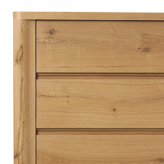 Novella 4 Drawer Dresser - Natural Oak Veneer Thick Random