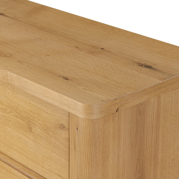 Novella 4 Drawer Dresser - Natural Oak Veneer Thick Random