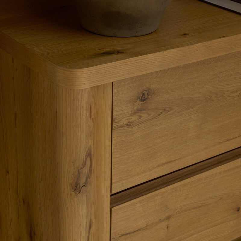 Novella 4 Drawer Dresser - Natural Oak Veneer Thick Random