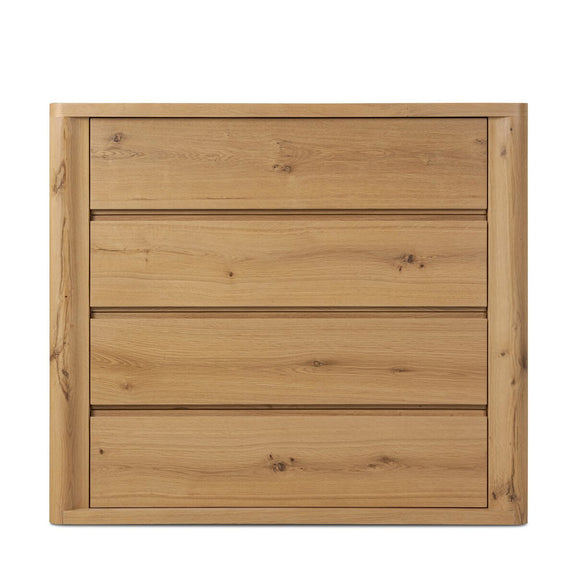 Novella 4 Drawer Dresser - Natural Oak Veneer Thick Random