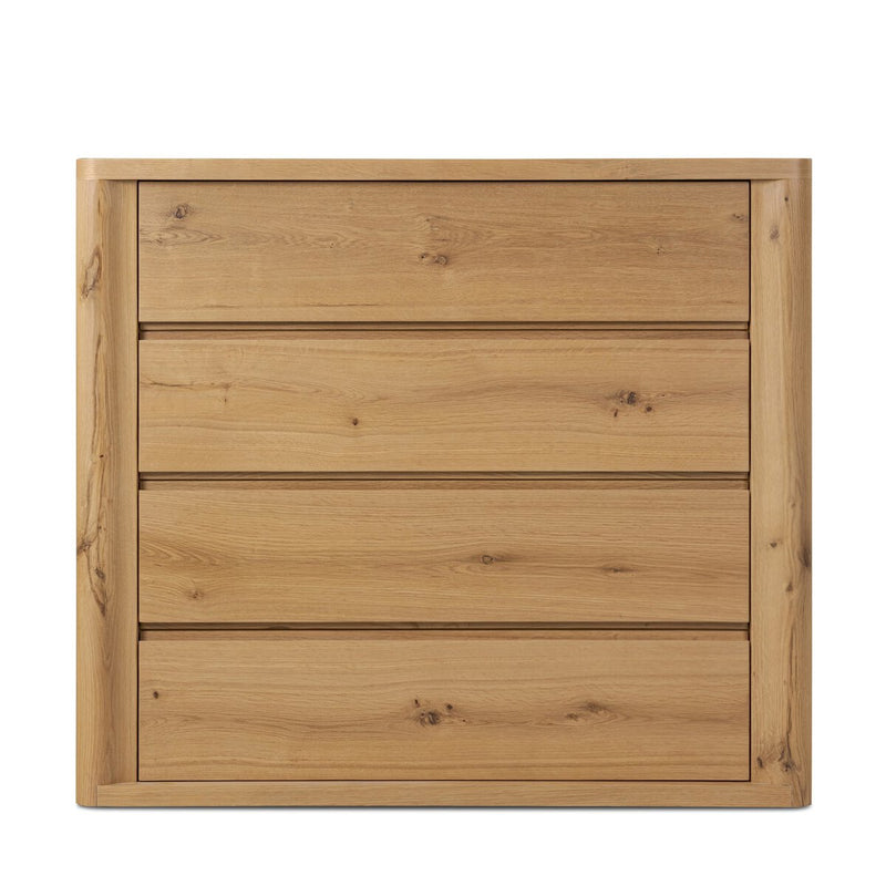 Novella 4 Drawer Dresser - Natural Oak Veneer Thick Random