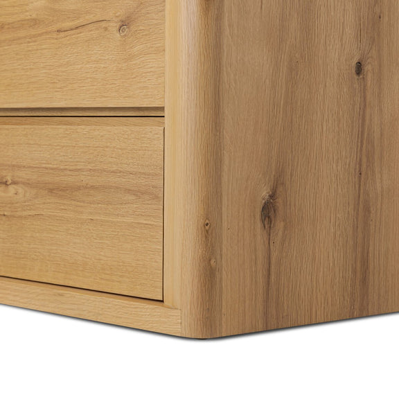 Novella Nightstand - Natural Oak Veneer Thick Random