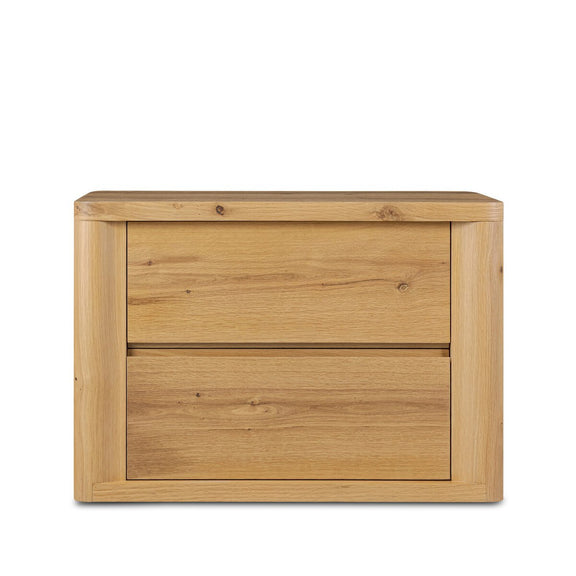 Novella Nightstand - Natural Oak Veneer Thick Random