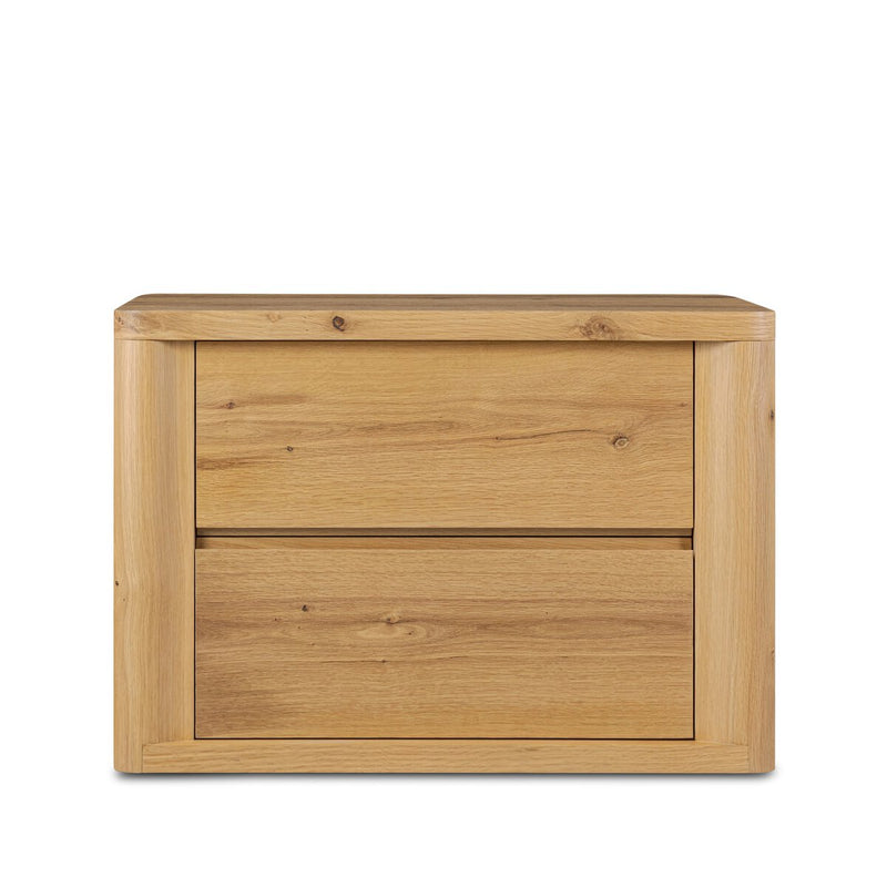 Novella Nightstand - Natural Oak Veneer Thick Random