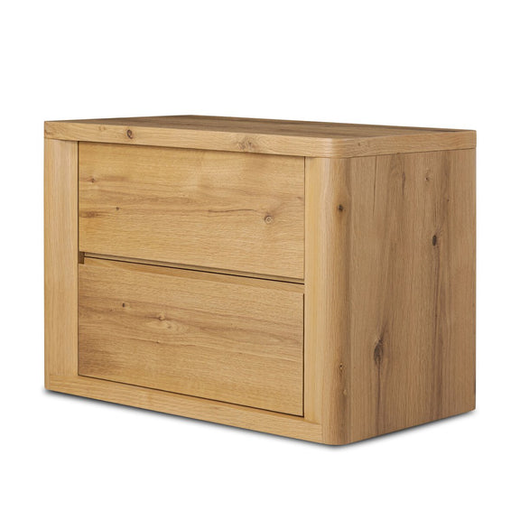 Novella Nightstand - Natural Oak Veneer Thick Random
