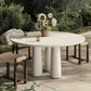 Rye Outdoor Dining Table-60" - Aged White Concrete