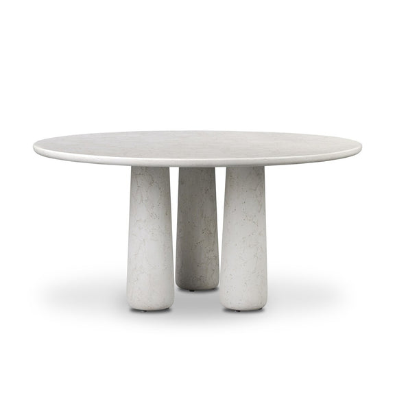 Rye Outdoor Dining Table-60" - Aged White Concrete