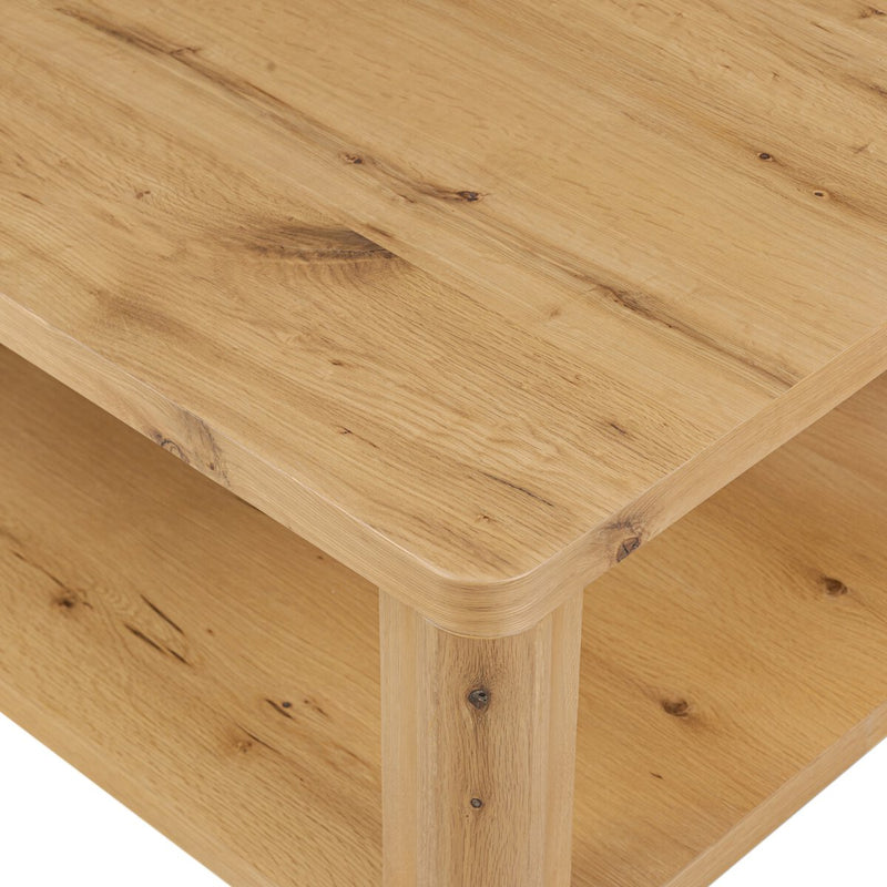 Novella Coffee Table - Natural Oak Veneer Thick Random