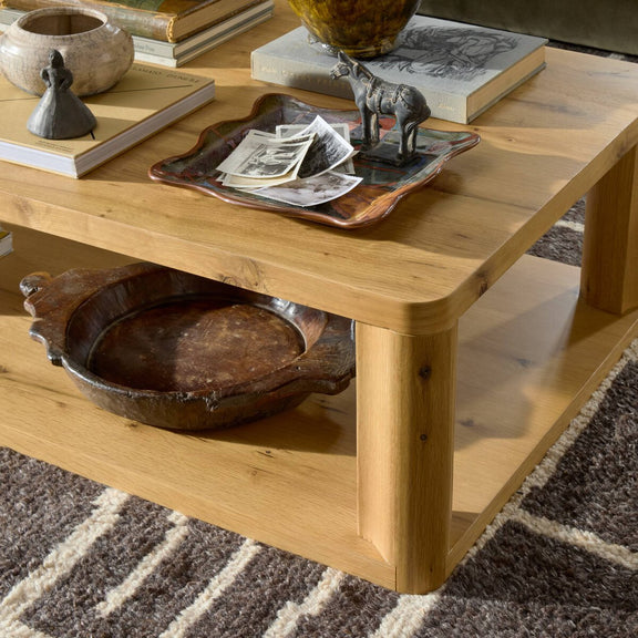 Novella Coffee Table - Natural Oak Veneer Thick Random