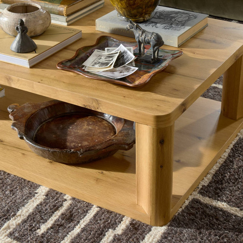Novella Coffee Table - Natural Oak Veneer Thick Random